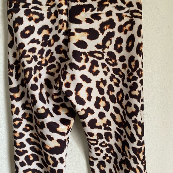 $345 LE SUPERBE CATHOUSE Leopard Flared Ankle Pants Old Money Mob Wife Size 0 - Picture 11 of 13